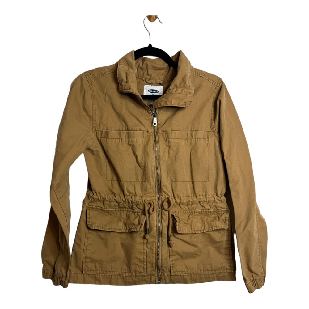 Old Navy Women's Brown Lightweight Safari Style Full Zip Jacket Size S
